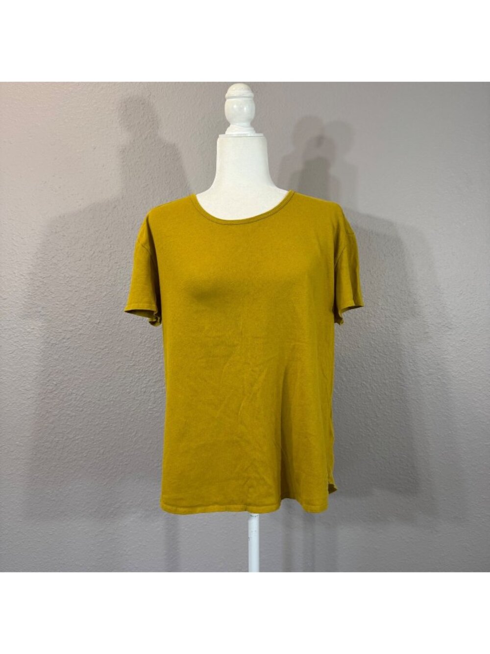 The North Face Women's Size L Gold Short Sleeve Cotton Crew Neck T-Shirt A8338